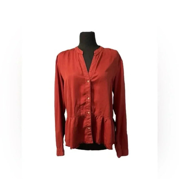 Harper Peplum Button down shirt Large - Picture 1 of 7